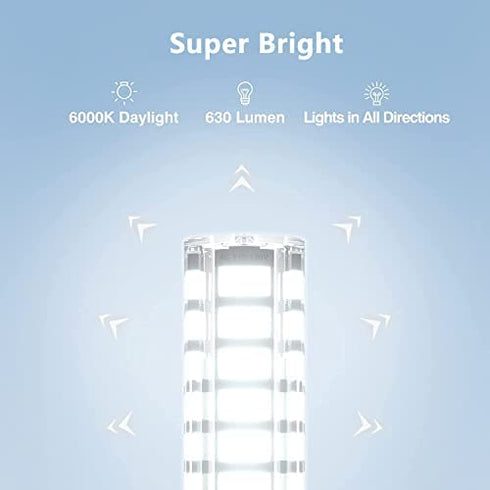 SHINESTAR 8-Pack E12 LED Bulb Dimmable, 60 Watt Equivalent, Daylight White 6000K, Small Base Candelabra Led Light Bulbs