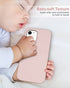 Dracool Liquid Silicone Cover Compatible with iPhone 12/iPhone 12 Pro Case and Built-in Screen Protector Shockproof 360 Full Body Protection for Women Girls 3 Layer Hybrid Soft Gel Rubber - Pink