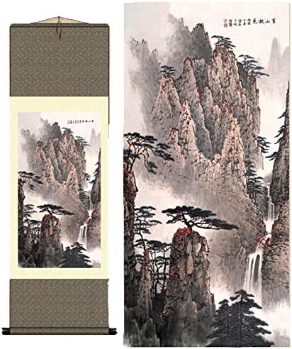 Grace Art Asian Wall Scroll, The Yellow Mountains In Autumn