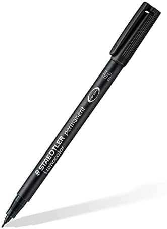 Staedtler Lumocolor Permanent Marker Pen, 0.4mm, Refillable, Black 313-9