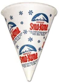 200 Snow Cone Cups 6 Oz and 200 Spoon Straws