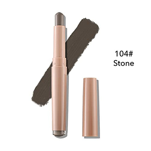 MAEPEOR Matte Eyeshadow Stick Stone Cream Eyeshadow Pen Waterproof and Long Lasting Shadow Stick (104# Stone)