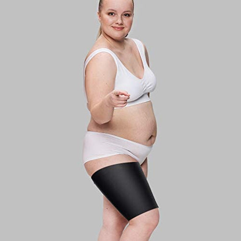 Geyoga 2 Pairs Thigh Wraps for Plus Size Women, Slim Thigh Calf Compression Sleeve Upper Slimming Thigh Wraps for Flabby Thigh