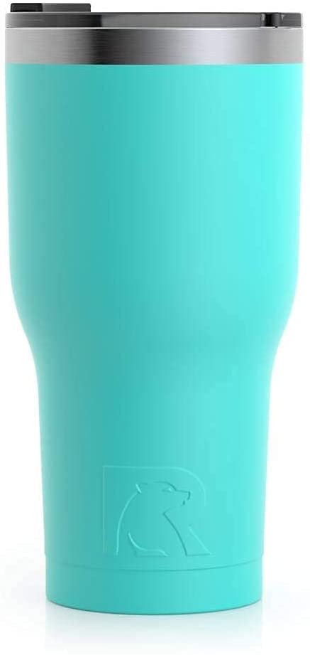 RTIC Tumbler with Splash Proof Lid, 30 oz, Teal, Insulated Travel Stainless Steel Coffee Mug, Sweat Proof, Keeps Hot & Cold Longer