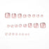 Foccna Square Press on Toenails , French Fake Toenails , Nude Toenails Press on Nails Acrylic Fake Toe Nails ,Foot False Nails Glitter Press on Toe Nail Tips 24pcs