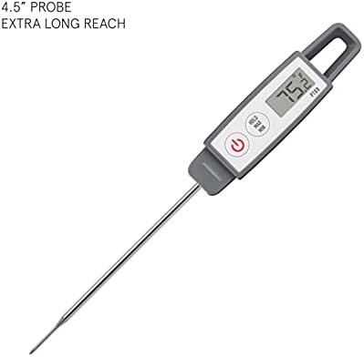Lavatools PT09 4.5" Commercial Grade Digital Instant Read Meat Thermometer for Kitchen, Food Cooking, Grill, BBQ, Smoker, Candy, Home Brewing, and Oil Deep Frying