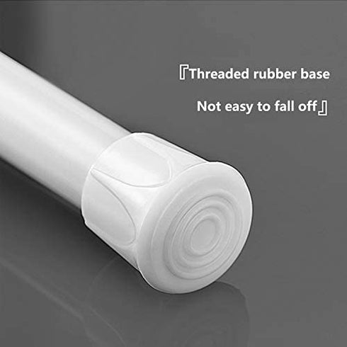 Tension Rods, WindBreath 16" by 28" Pack of 2 Spring Tension Rods Shower Adjustable Closet Rod, White