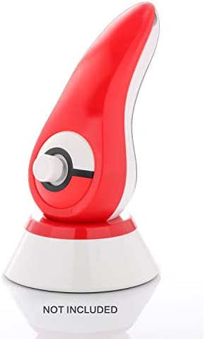 Poke Ball Plus Grip, Holder for Lets Go Pikachu Lets Go Eevee Pokemon Switch Poke Ball Plus with 2 Thumb Stick Covers - RedWhite