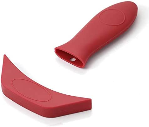 Silicone Hot Handle Cover, Assist Pan Holder for Cast Iron Skillets and Traditional Pots - Red