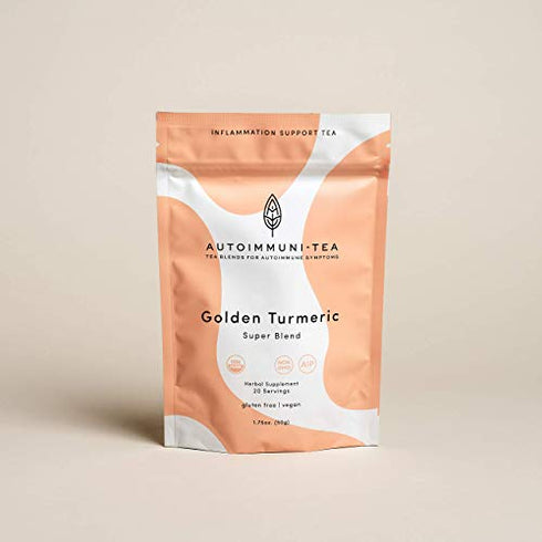 AIP Diet Anti Inflammatory Tea Herbal Blend for Autoimmune Protocol Compliant Foods, AIP, Whole 30, Paleo friendly - 100% Organic Sachet Tea Bags of Loose Leaf Herbs for inflammation - Ayurvedic Anti-Inflammatory turmeric rooibos ginger tea