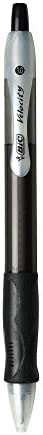 BIC Velocity Retractable Ballpoint Pen, Medium Point (1.0mm), Black, 12-Count