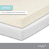 Everyday Kids 2-Pack Fitted Crib Sheets, 100% Soft Breathable Microfiber Baby Sheet, Fits Standard Size Crib Mattress 28in x 52in, White Nursery Sheet and Beige Nursery Sheet