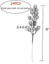 24 pcs Christmas Berries Stems Artificial Berry Stems for Christmas Tree Ornaments Crafts Holiday and Home Decor (Silver)