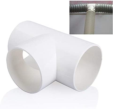 4inch Duct Hose Splitter Connector 3 Way Hose Adapter for Exhaust Fan Dryer Vent Hose, T Shape (4 inch/95mm)