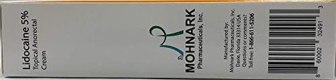 Mohnark Maximum Strength Lidocaine 5% Topical Anorectal Numbing Cream with Vitamin E and Lecithin, for Treatment of Hemorrhoids & Other Anorectal Disorders