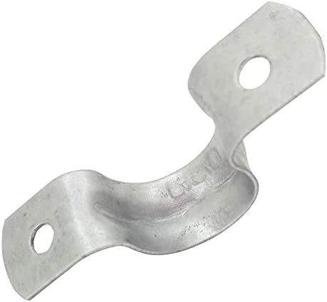 Rigid Pipe Strap Clamp Hanger, 2 Holes, Galvanized or PVC Pipes, IMC Conduit (10, 1/2 Inch)