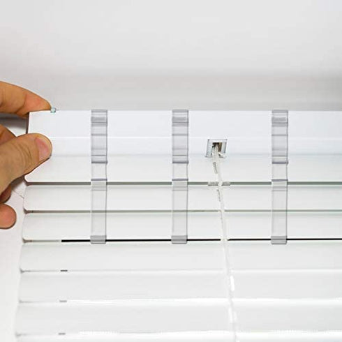 Jetec Valance Clips 2.5 Inch Arc-Shaped Window Valance Clips Clear Plastic Valance Retainer Clips Blind Valance Clips Hidden Valance Clips (20 Pieces)