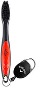 Callaway Premium Golf Club Brush for Golf Clubs and Golf Shoes with Retractable Cord