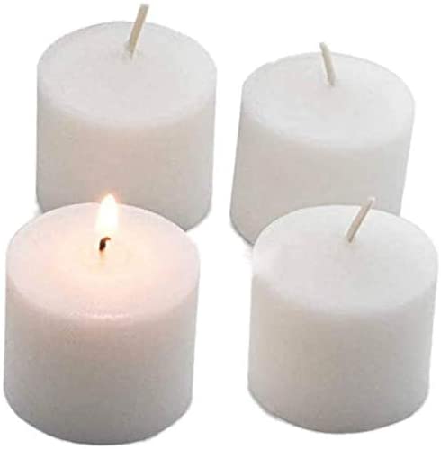 D'light Online Unscented Votive Candles - for Birthdays, Baby Shower, Home Decoration and Weddings (White, 8 Hour - Set of 72)