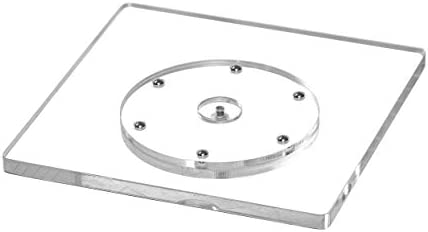 CY craft Cookie Decorating Turntable with Anti-Slip Silicone Mat,Cup Cake Sugar Icing Cookie Decorating Supplies Tools,Clear Acrylic Small Lazy Susan Turn Table ,6.3 x 6.3 Inch,Square,Pack of 1
