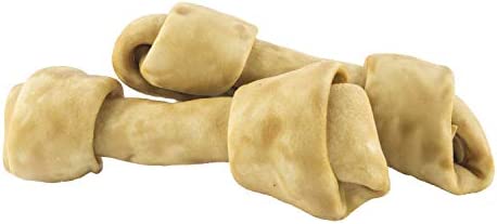 Good'n'Fun Chicken Flavor Rawhide Bones for Dogs, Dog Chew, 7 Inch, 2 Ct