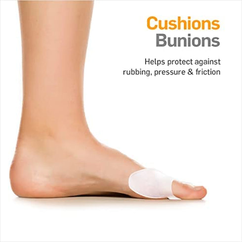 NatraCure Gel Big Toe Bunion Guards & Toe Spreaders - 1315-M RET6PK - (6 Pieces) - (for Pain Relief from Crooked Toes, Pressure, and Hallux Bunions)