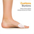 NatraCure Gel Big Toe Bunion Guards & Toe Spreaders - 1315-M RET6PK - (6 Pieces) - (for Pain Relief from Crooked Toes, Pressure, and Hallux Bunions)