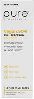 Vegan A-D-K “Full Spectrum" Drops for Best Absorption | 5 Drops Contain: 1,507 mcg Micellized A; 5,000 iu D3 "pureshine"; 500mcg vit K2 (MK4) & 180mcg vit K2 (MK7) "MenaQ7" | Tasteless & Odorless