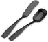 Bysta Serving Utensils Set, Matte Black 5-Piece Hostess Set, Stainless Steel Silverware Flatware Cutlery Serving Set, Satin Finish, Dishwasher Safe