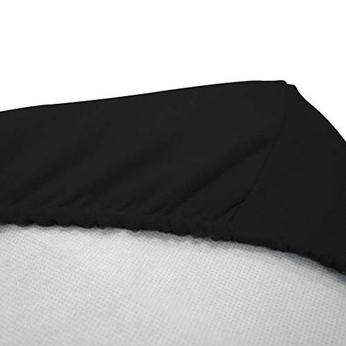 Betty Dain Stretch Jersey Universal Baby Infant Changing Pad Cover, 100 % Cotton, Deep Corner Pockets Fit Changing Pads Snugly, Machine Washable, Tumble Dry Low, Black