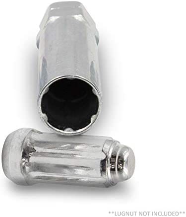 Wheel Accessories Parts Chrome 6 Point Spline Drive Tuner Socket Key Tool for 6 Spline Lug Nut 16.2mm Inner Diameter- Dual Hex Key with 19mm and 21mm (13/16)