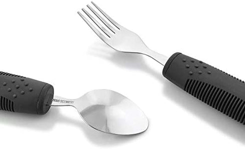 Celley Adaptive Utensils for Elderly, Arthritis, Parkinsons and Handicapped, Non-Weighted, 4 Pcs Set