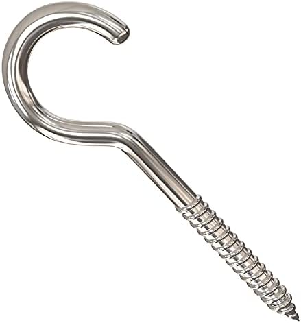 Axe Sickle 4 Inch Heavy Duty Large Screw Hook Ceiling Hook Cup Hook Silver 10 Pcs