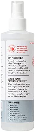 SKOUT'S HONOR: Probiotic Itch Relief Spray for Dogs & Cats - Anti-Itch Spray with Oatmeal - 8 fl oz - Soothes and Hydrates Itchy, Irritated Skin - Hypoallergenic - Non-Medicated - Long-Lasting Relief