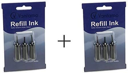 Vantamo Identity Theft Protection Roller Stamps - Refills (6 Refills, Ink Refill)