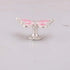 Run 6 Pieces Butterfly Knobs Metal Decorative Cabinet Drawer Cupboard Furniture Door Single Hole Pulls Handles (Pink)