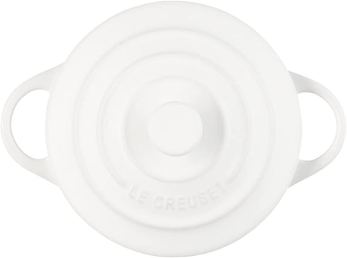 Le Creuset Stoneware Mini Round Cocotte, 8 oz., White