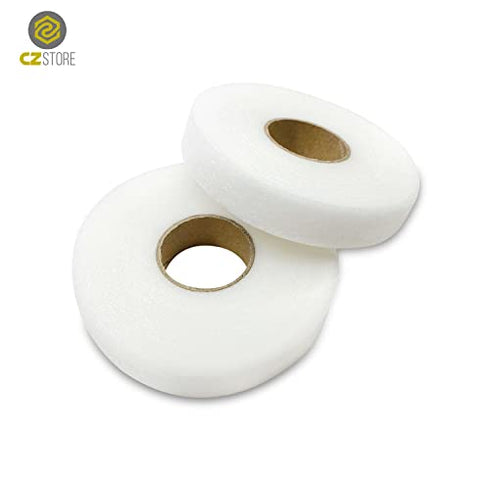 ??CZ Store?? - Iron-On Fabric Tape |0.78-inch|70 Yard|2-Pack| White Heavy Duty Fusible Adhesive Hemming Strip to Repair Curtains, Clothes, Pants, Pillow Case, Uniform - No Sewing