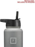 IRON °FLASK Carabiner Straw Lid for Wide Mouth Insulated Sports Water Bottles, Simple BPA Free, 2 Lids, 4 Straws, 2 Cleaning Brushes