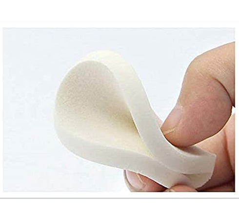 VNDEFUL 20Pcs Makeup Sponge Facial Powder Puff Wet and Dry Dual Use, Cosmetics Blush Applicators Round Sponges Foundation, White