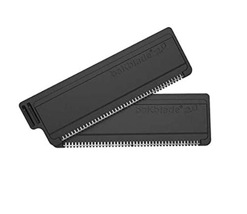 baKblade 2.0 Back Hair and Body Shaver Refill Cartridges for 2.0 and 2.0 Elite Shavers - Dryglide Technology (12 Razors Included)