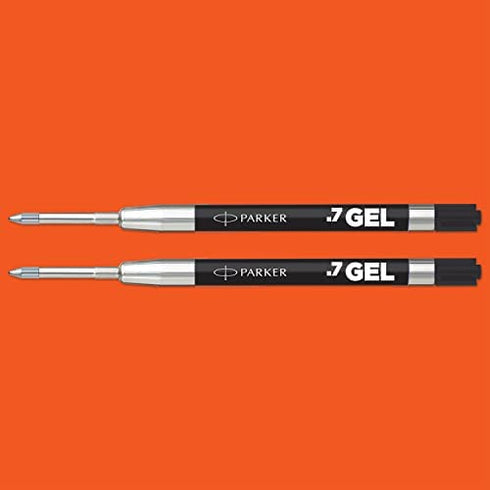 Parker Jotter Originals Gel Pen Refills | Smooth Black Gel Ink Refills | Medium Tip (0.7mm) | 2 Count