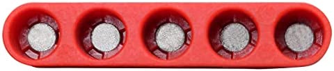 BitMag - Magnetic Bit Holder - for Drills and Drivers - Store Your bits on Your Power Tool, Always to Hand for Fast swapping - Holds 1/4 hex bits - Plastic Composite Body or Aluminum (Red)