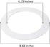 5 Pack Gloss White Goof Trim Ring for 8" Inch Recessed Can Lighting Down Light, Outer Diameter 8.6 Inches, Inner Diameter 6.2 Inches
