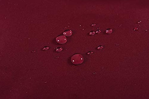 Biscaynebay Quality Fabric Shower Curtain Liners 72 Inch by 72 Inch, Burgundy Water Resistant Bathroom Curtains Rust Resistant Grommets & Weighted Bottom Hem Machine Washable