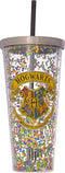 Spoontiques Hogwarts Glitter Cup w/Straw