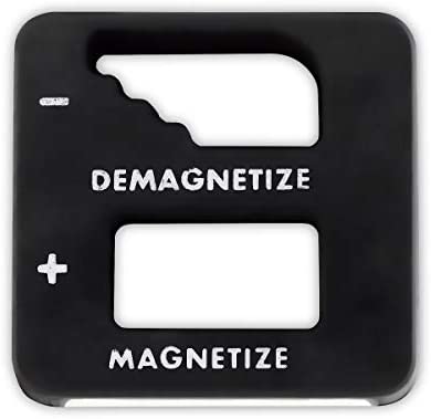 Katzco Precision Demagnetizer-Magnetizer - Pack of 3 Colors - Black, Red, Blue - for Screwdrivers, Small Tools, Small, Big Screws, Drills, Drill Bits, Sockets, Nuts, Bolts, Nails, Construction Tools