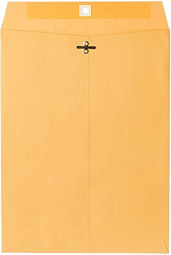 Mead Letter Size Mailing Envelopes, Clasp Closure, All-Purpose 24-lb Paper, 9" X 12", Brown Kraft Material, 20/Pack (76020)