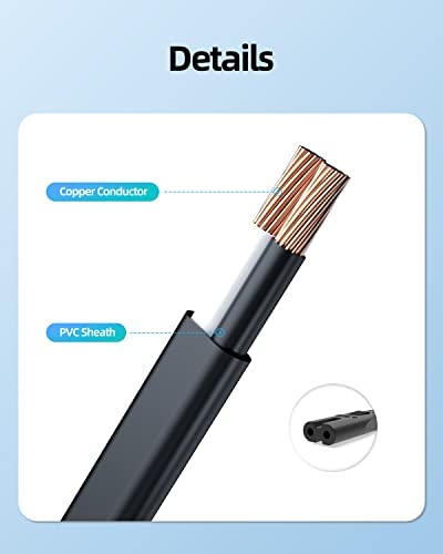 Replacement Charger Power Cord Fit for iRobot Roomba Integrated Home Base Charging Dock 600 800 900 Series, 675 690 960 614 650 890 880 and More Supply 2 Prong