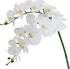 Htmeing 38 Inch Artificial Phalaenopsis Flowers Branches Real Touch (Not Silk) Orchids Flowers for Home Office Wedding Decoration,Pack of 2 (White)